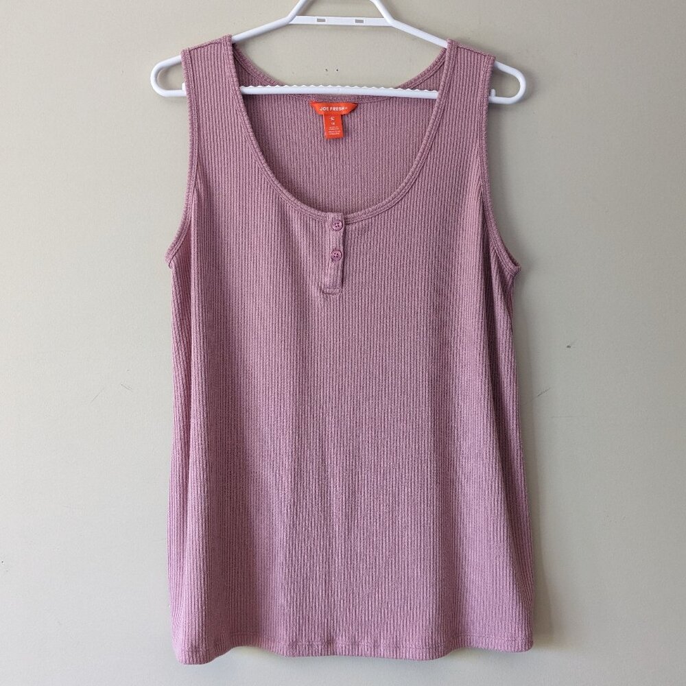 Ribbed Pink Summer Tank Top